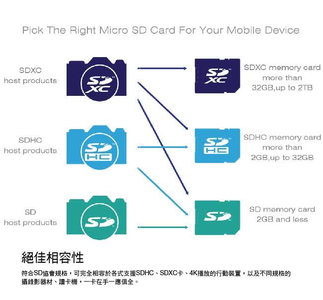 SP廣穎 32GB microSDHC U1 彩色 附轉卡